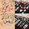 2024 5D Christmas Nail StickersSnowflake and Santa Designs