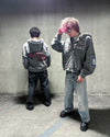 Y2K Men Jacket Fashion Street Unique Patch