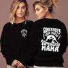 Wrestling Mama Letter Print Hoodie for Women