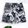 New Summer Men Letter Pattern Shorts Sweatpants Gyms Loose Beach