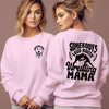 Wrestling Mama Letter Print Hoodie for Women