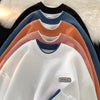 2024 sweater men Hong Kong style loose simple round neck tops