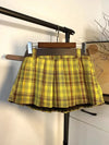 High Waist Belt Casual Skirt