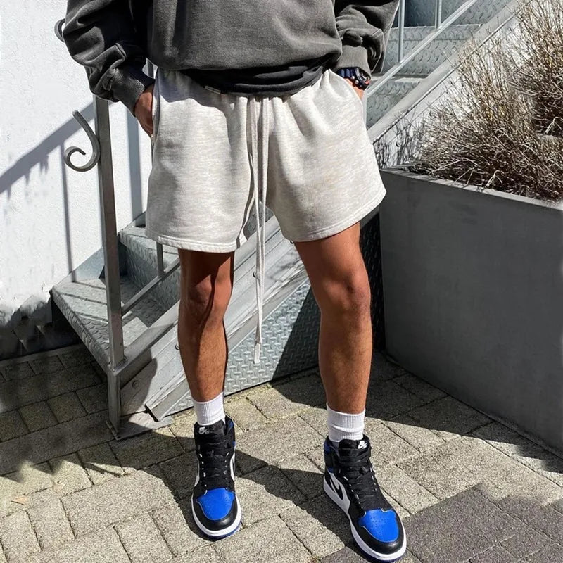 Men's Summer Cotton Fitness Sports Running Casual Shorts Workout