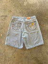 Street Fashion Embroidered Pattern Denim Shorts 2024