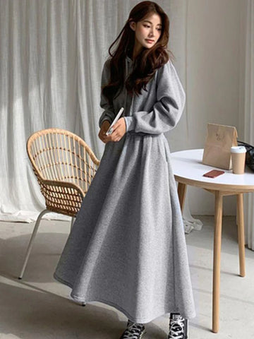 Korean Autumn Winter Dress – Slim Fit and Oversize Style