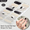 Gradient Auroras Semi Cured Gel Nail Strips Sparkly Shinning DIY Gel Polish
