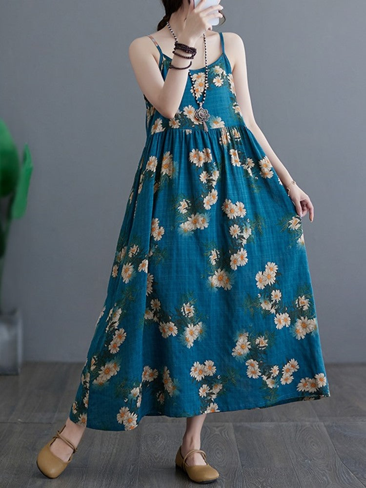 Timeless Elegance Embrace Fashion with Our Cotton Vintage Floral Dresses