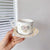 Capture the Essence of Retro Beauty Korean Ceramic Coffee Cup and Saucer Set for a Cute English and French Afternoon Tea Experience.