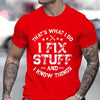 Men's Funny I fix Stuff T-shirt Gift for Dad Mechanic Engineer Garage