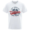 California Beach Tshirt Men's Oversized Cotton Crewneck Summer