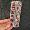 Gold Flat Back Nail Rhinestones Crystals 12 Grids Manicure Diamond