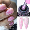 7ML Pink Glitter Quick Extension Gel Nail Polish Gold Foils