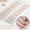 Gradient Auroras Semi Cured Gel Nail Strips Sparkly Shinning DIY Gel Polish