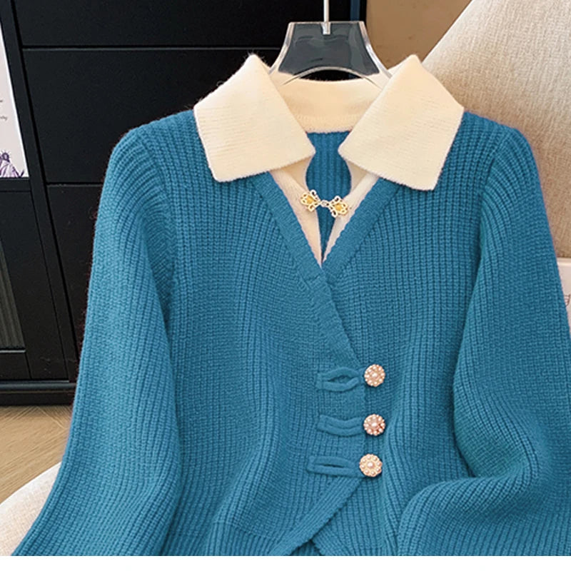 2025 Autumn Winter Slim Knitted Cardigan Sweater