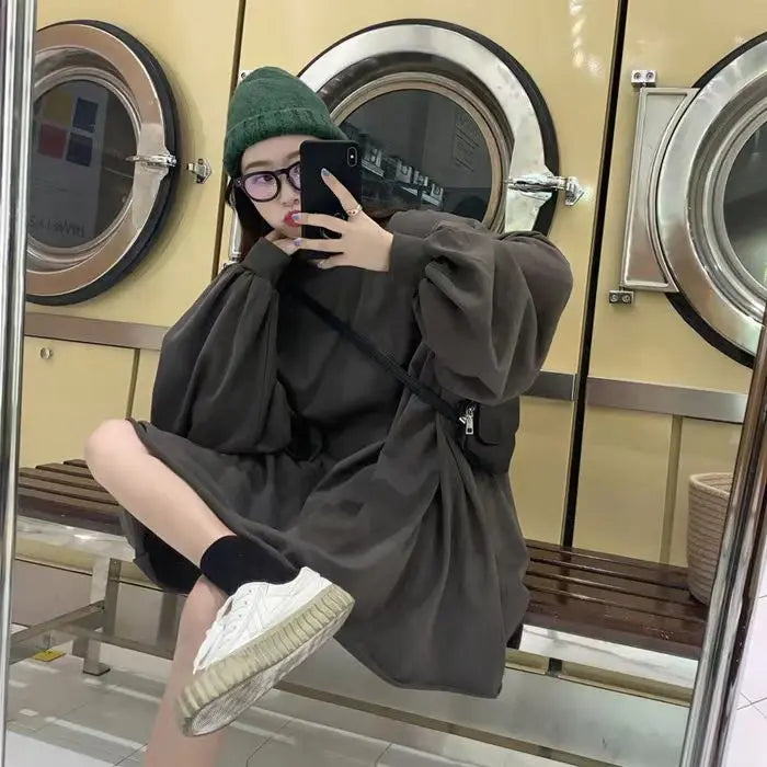 Loose Casual Cotton Women Sweatshirt Streetwear