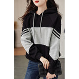 Cozy Autumn & Winter Patchwork Hoodies for Women - Stylish All-Match Pullovers