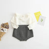 Kids Romper Baby Girl Long Sleeve Knitting Romper Girls Patchwork Jumpsuit