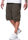 Men‘s Multi-Pocket Utility Shorts-Spacious Cargo Pockets Durable and Comfortable