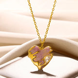 Chic Simplicity: Free Shipping on Our New Trendy Lip Chain Stainless Steel Heart Necklace