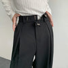Fashion Social Mens Dress Pants Korean Loose Oversized Wide Leg Pants