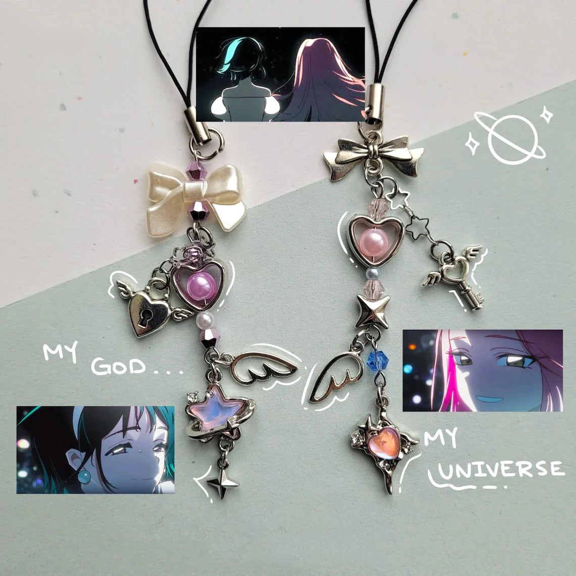 Alien stage IvanTill, MiziSua, LukaHyuna, phone charm/ keychain