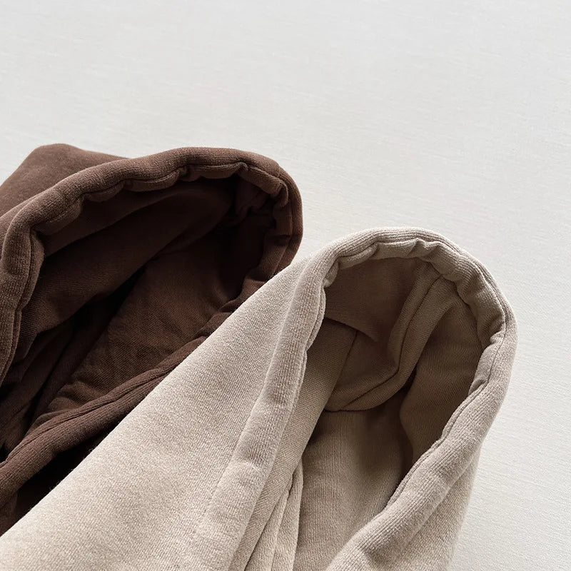 2024 Winter Fleece Hoodies Baby Boys Casual Loose
