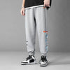 Black Cropped Trousers Graphic