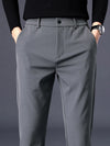 Autumn Winter Casual Pants Thick Business Stretch Slim