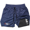 Men Running Shorts 2 In 1 Double-deck Sport Shorts Fitness Short Pants Trainin