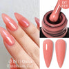 7ML Pink Glitter Quick Extension Gel Nail Polish Gold Foils