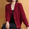 Autumn Winter V Neck Knitted Cardigan Women