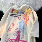 Loose Lazy Wind Trend Retro Y2k Top O-neck T-shirts