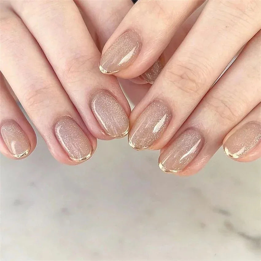 Colorful Glossy Acrylic Press On Nails Long Coffin Tips