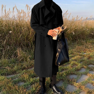 Long Trench Fashion Overcoat Windbreaker Streetwear