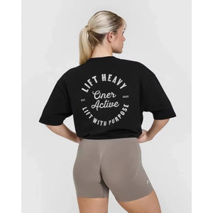 OnerActive Loose Casual T-SHIRTS WOMEN Yoga Sports Short Sleeve Vintage