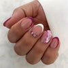 Colorful Glossy Acrylic Press On Nails Long Coffin Tips