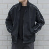 Jackets Men Autumn Pockets Casual Patchwork Loose Windbreaker Stripe Zipper