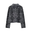 Women’s Leopard Jacquard Knitted Jacket Autumn Winter