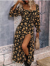 Floral Ruffle Long Dress