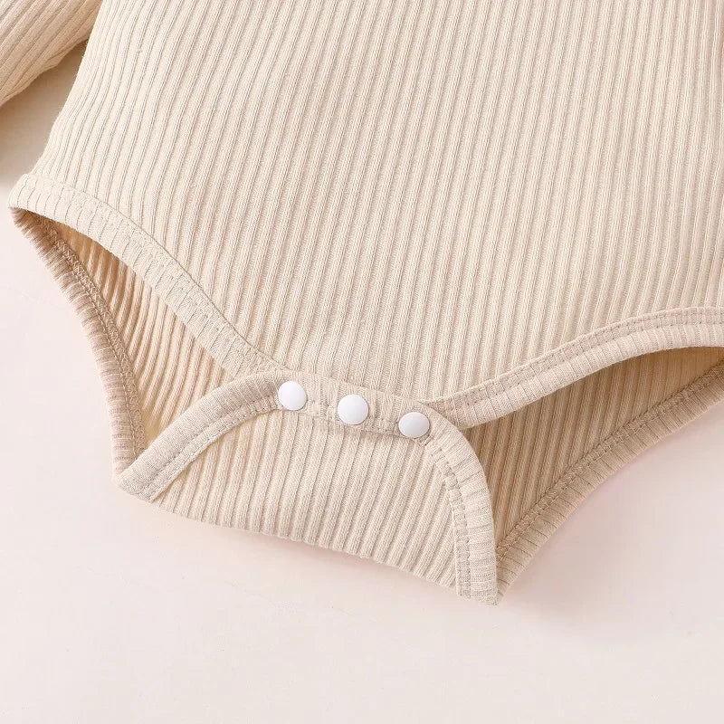 Cozy and Adorable Baby Girl Clothes Set: Knitted Top and Bodysuit