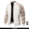 Mens Patchwork Thick Fleece Lined Bomber Jacket