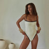 Women's Swimwear High Waist Bikinis Shorts Luxury Ribbed Two-piece