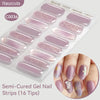 Gradient Auroras Semi Cured Gel Nail Strips Sparkly Shinning DIY Gel Polish