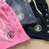 Washed Black Pure Cotton Hell Star Shorts High Quality Casual