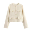 Womens Long Sleeve Cropped Coat