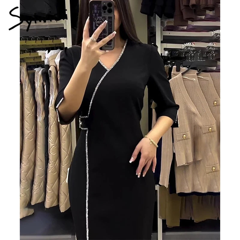 Bodycon Dress, New Fashion, Elegant Party, Club, Lady Clothes, 2024