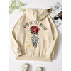 Skeleton hand and Rose Graphic Print Sweatshirt