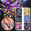 Red Valentines Day Nail Glitter Love Heart Sequins Powder For Art