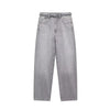 Women’s Mid-Waist Balloon Jeans with Belt Autumn Winter